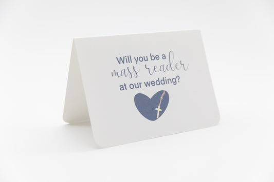 Will You Be A Mass Reader At Our Wedding Greeting Card