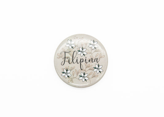 Filipina Round Button