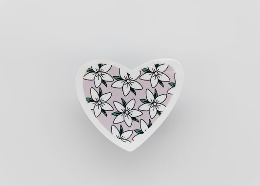 Sampaguitas Heart Sticker