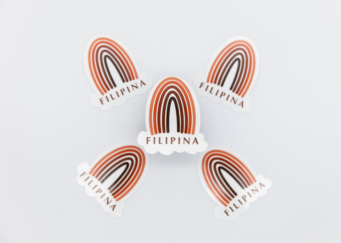 Filipina Orange Rainbow Sticker