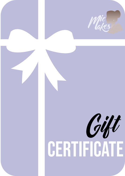 Mie Makes Gift Certificate