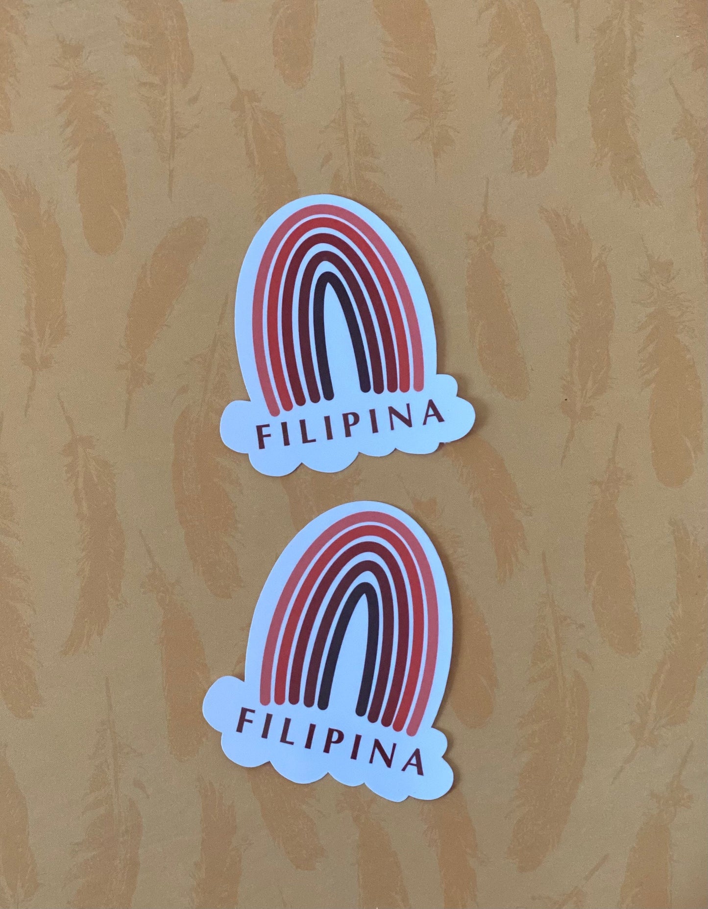 Filipina Orange Rainbow Sticker