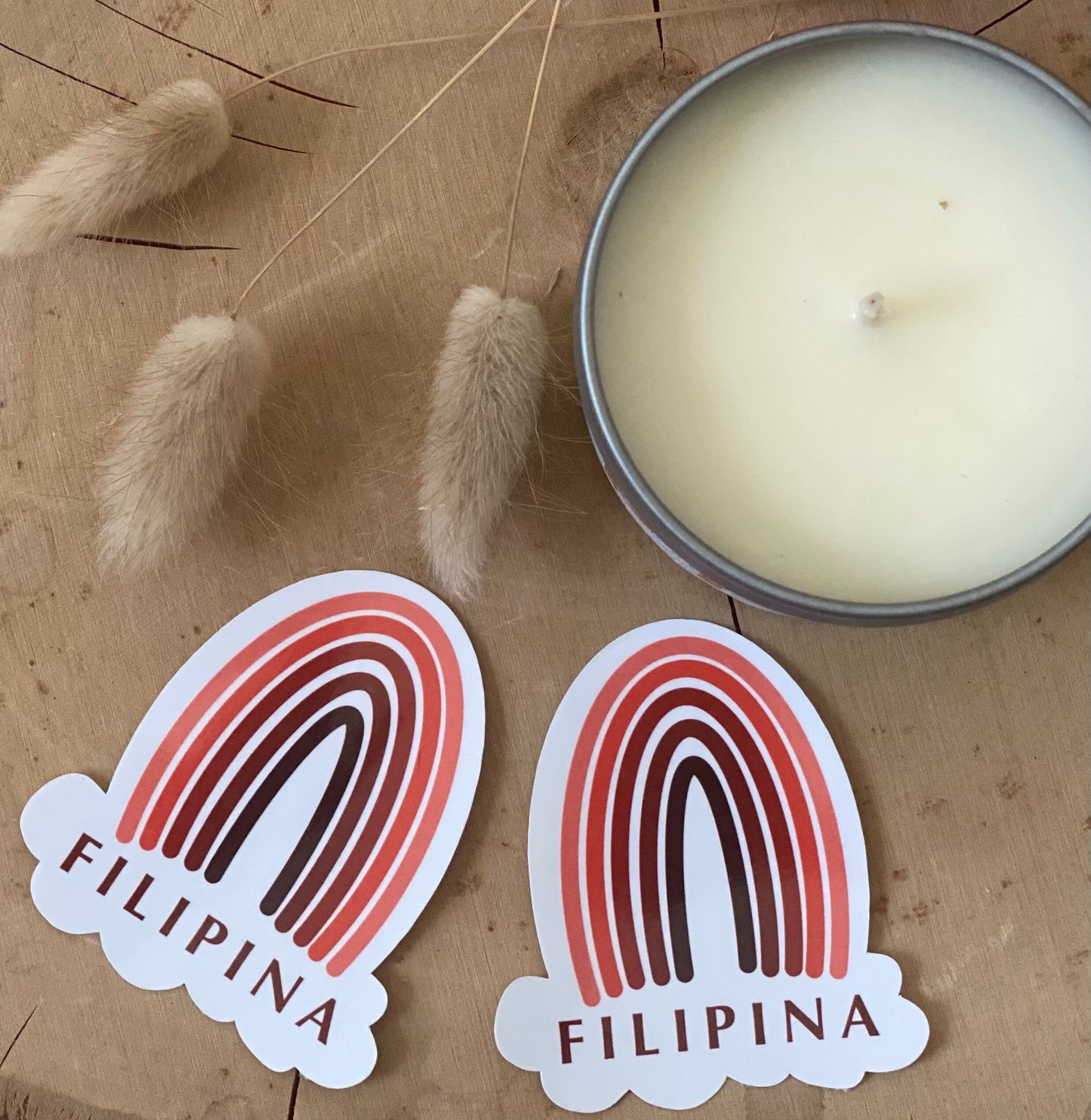 Filipina Orange Rainbow Sticker