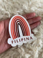 Filipina Orange Rainbow Sticker